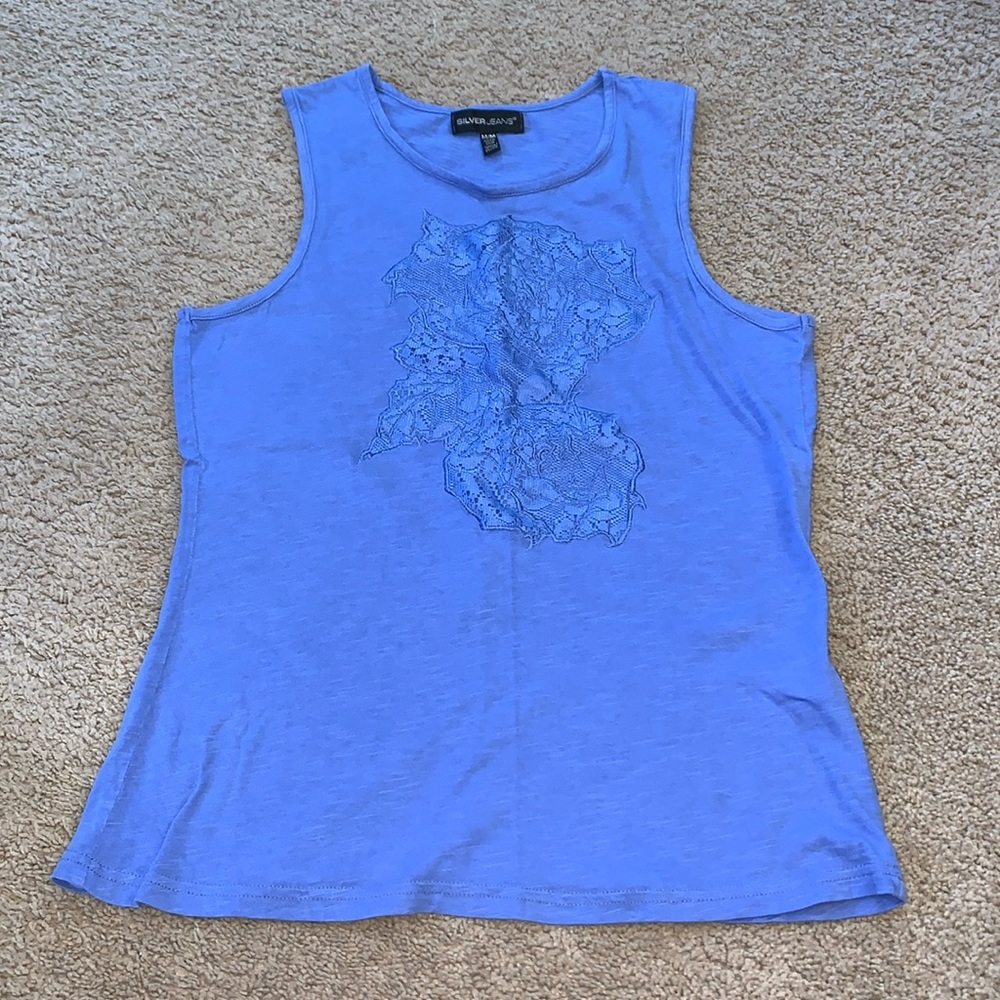 Silver jeans Button back detail tank